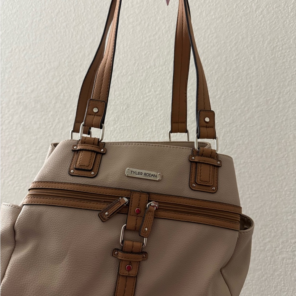 Tyler Rodan Tan and Brown Shoulder Bag